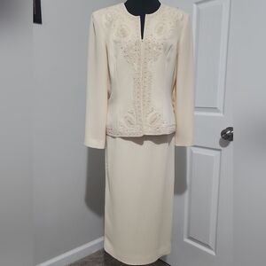 Maggy London Cream Maxi Pencil Dress for Work